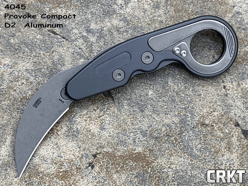 CRKT 哥伦比亚河 4045 PROVOKE™ Joe Caswell设计 D2刃材石洗 铝合金手柄 紧凑版变形机械爪刀（现货）